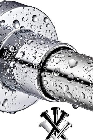 BRIOFOX Shower Curtain Rod 43-73 Inches, Never Rust and Non-Slip Spring Tension Rod for Bathroom, Polished 304 Stainless Steel