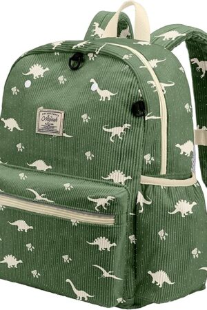 Corduroy Toddler Backpack for Boys 2-5: Kids Preschool Backpacks for Girls -13.5" H Fit Folder
