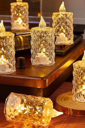 12 Pack Battery Operated Tea Lights Candles-Flickering Flameless Candles with 200+ Hours Runtime for Wedding, Halloween, Christmas Table centerpieces for Party Event