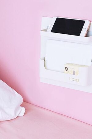 Wall Mount Bedside Shelf Self Stick On Accessories Organizer