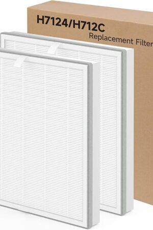 2 Packs H7124 Replacement Filter for GoveeLife H7124 & H712C Smart Air Cleaner Purifier, 3 Stages Filtration of H13 True HEPA Filter, Part # H7124-RF H712C-RF