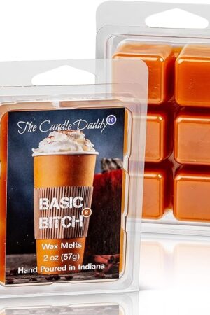 Basic Bitch- Funny Pumpkin Spice Scented Melt- Maximum Scent Wax Cubes/Melts- 1 Pack -2 Ounces- 6 Cubes