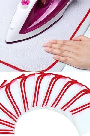 10 Pieces Protective Ironing Scorch Mesh Cloth Pressing Cloth Pad for Easy Ironing and Protection