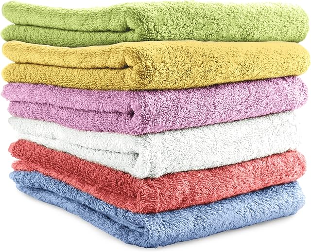 Cotton Towels 24 x 40 inches Towels (6)