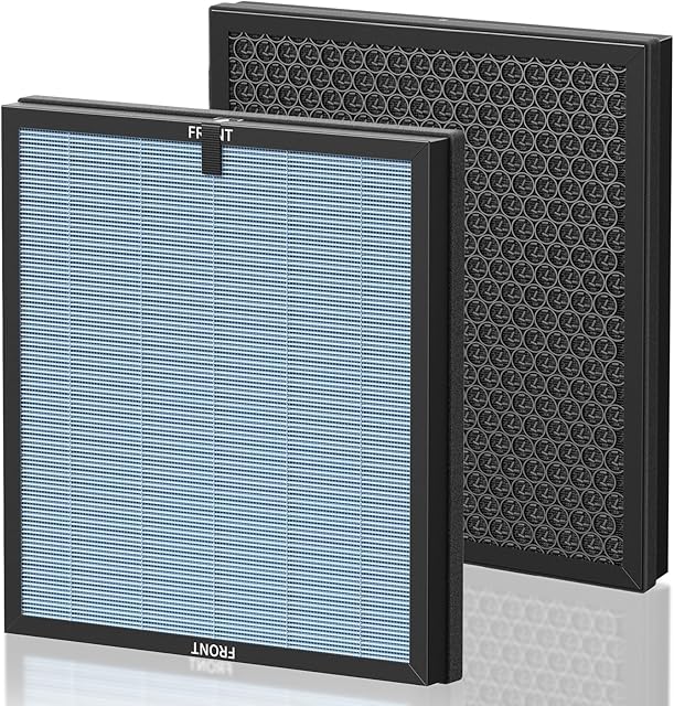 AP303/AP304 Replacement Filter Compatible with DAYETTE & FRESHDEW Air Purifier AP303/AP304, 3-in-1 Filtration System Replacement Filters with Activated Carbon for Home Room, 2 Pack (Wildfire Filter)