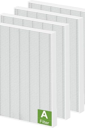 4 Pack 115115 Replacement Filter A Size 21 - Compatible with Winix PlasmaWave Air Purifier C535 5300 5300-2 6300 6300-2 P300 AM90 C909 9800，C535 Filter A