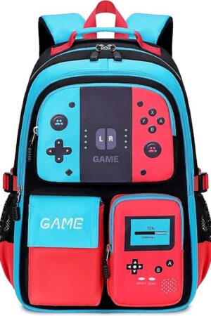 Boys Backpack Kids Bookbag TeensSchool Bag LuminousGame Large capacity bag(1Blue)
