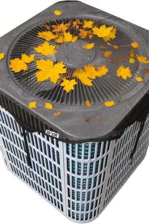 Air Conditioner Covers for Outside Units,36" x 36" Central AC Cover , Resin Woven Mesh,Top Universal Mesh Cover Defender for All Seasons,Efficient Ventilation(Black)