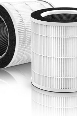 VK-6067B Filter Compatible with Vremi Air Purifier Filter Replacement VRM010685N and Hokeki Air Purifier Filter Replacement for VK-6067B with 3-Stage High Efficient & Activated Carbon Filters, 2-Pack