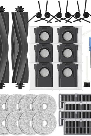 Yivy Accessories Replacement Part for Dreame X40 Ultra/ L40 Ultra /X40 Master/Mova P50 Pro Ultra/Mova P10 Pro Ultra Robot Vacuum Cleaner, 2 Main Brush, 4 Carbon HEPA Filters,6 Side Brushes-29 pcs