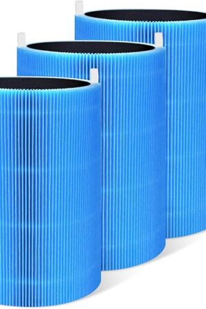3 Packs 411 AllergenBlock Filter Compatible with Blue Pure 411, 411+ and 411 Auto Air Cleaner Purifier, Blue