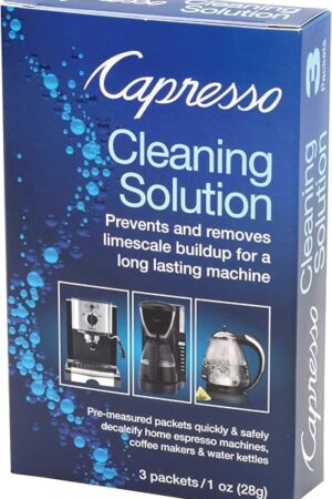 Capresso 640.13 Cleaning Solution 3 packets 1 oz (28g) (Packaging may vary),Blue,Small