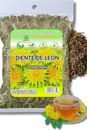 Diente de Leon Dandelion Tea - 4 oz Loose Leaf Herbal Tea | Supports Wellness | Non-GMO | Vegan | 100% Natural | Caffeine-Free