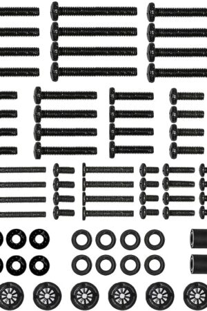 WALI Universal TV Mounting Hardware Kit Set Includes M4 M5 M6 M8 TV Screws and Spacer Fit Most TVs up to 80 inch (UVSP), Black