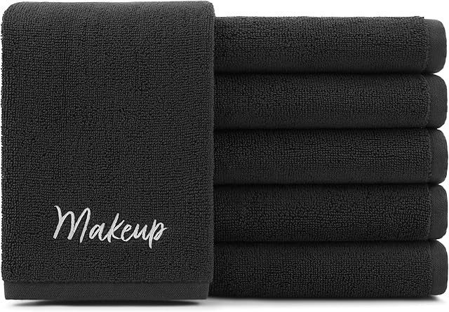 Arkwright Makeup Towels Pack of 6 100% Cotton Washcloths 13 x 13 in
