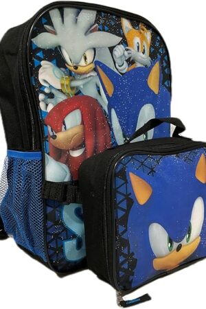 Accessory Innovations Sonic Full Size 16 Inch Backpack with Detachable Lunch Box