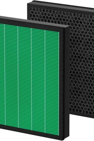 2 Pack 300 Replacement Filter for Coway AIRMEGA Max2 300/300S Smart Air Purifier，True HEPA with Activated Carbon 2-in-1 Filter, AP-1515-FP