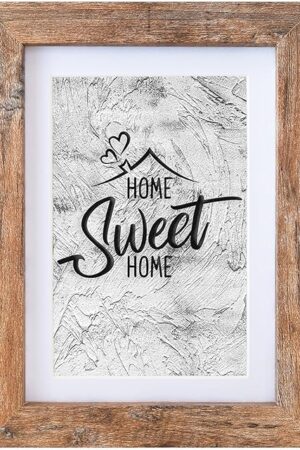 Califortree 5x7 Picture Frame - Can Display Photo 4x6 with Mat, Wood Frame with Shatterproof Plexiglass, Horizontal and Vertical Display for Wall and Tabletop, Rustic Brown