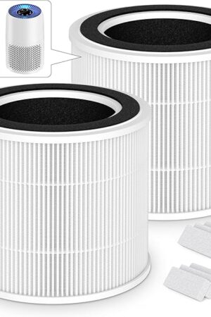 2 Packs AP100-A/B Air Filter Compatible with AromaRoom AP100-A White / AP100-B Black Air Cleaner Purifier,2 Packs 3-in-1 AP100-A Premium Replacement Filters and Extra 8 Packs Aroma Pads