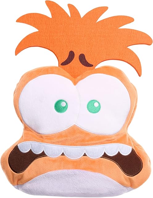 The Disney and Pixar Inside Out 2 Flip-A-Mood Fear/Anxiety Reversible Character Head Plush, Kids Toys for Ages 3 Up by Just Play