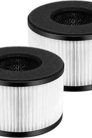 2 Pack BS-03 HEPA Replacement Filter for PARTU BS-03 Part U, Part X and Slevoo BS-03 Air Purifier, 3-in-1 filtration with HEPA Filter, Activated Carbon Filter, NOT FOR BS-01 Model