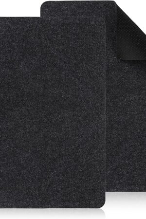 2 Pcs Heat Resistant Mat, Kitchen Countertop Heat Protector Mat Heat Resistant Pad Coffee Maker Mat Heat Resistant Mat For Air Fryer Blender Coffee Maker Toaster (17 X 12 Inches, Black)