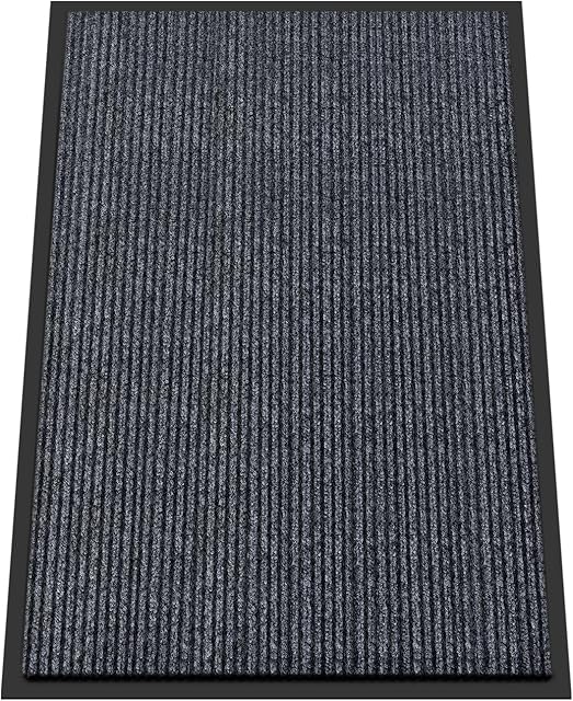 Kuyal Front Door Mat 2'x3' Indoor Outdoor Entrance Mats Dark Gray