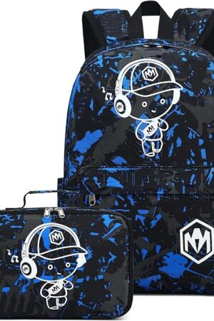 Bluboon Preschool Backpack Kids Kindergarten Backpack With Lunch Box School Book Bags for Elementary Primary Schooler