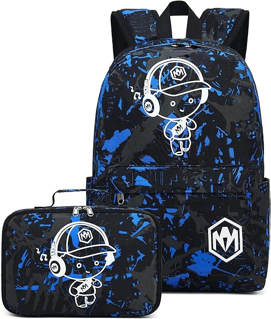 Bluboon Preschool Backpack Kids Kindergarten Backpack With Lunch Box School Book Bags for Elementary Primary Schooler