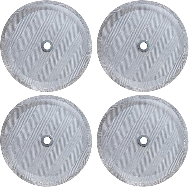 4 Pcs French Press Replacement Filter Screen, 4 Inch Reusable 304 Stainless Steel Mesh Filter for Bodum French Press Coffee Makers