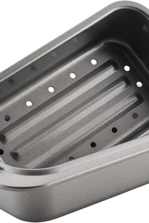 Anolon Advanced Nonstick Bakeware 2-Piece Loaf Pan Set, Gray with Silicone Grips - 54715