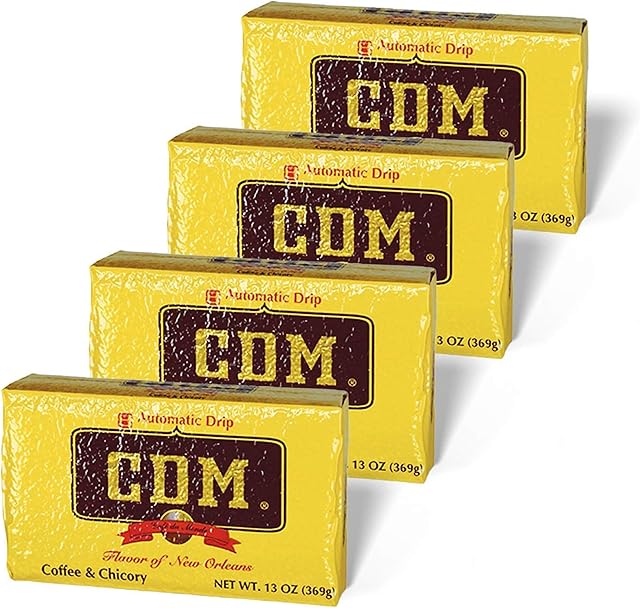 CDM Ground Coffee & Chicory Automatic Drip, 13oz Bag (Pack of 4)