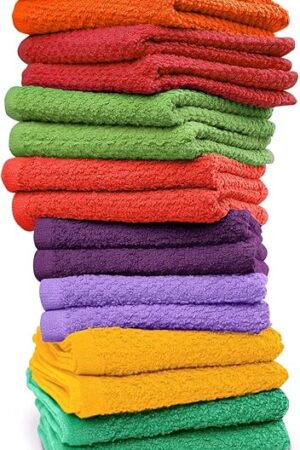16 Pack Cotton Washcloths 12x12 Inches