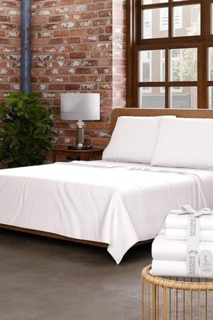 100% Cotton Twin Sheet Set Organic Cotton Arctic White Twin Bed Sheets Percale Sheet Set