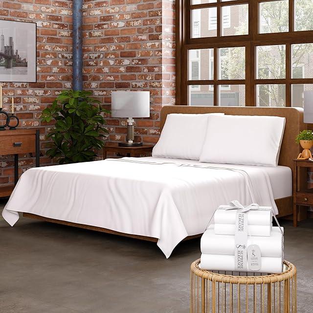 100% Cotton Twin Sheet Set Organic Cotton Arctic White Twin Bed Sheets Percale Sheet Set