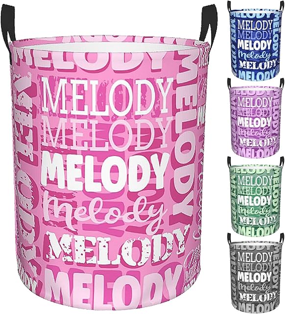 Custom Laundry Baskets for Girls Boys, Personalized Baby Hamper Nursery with Name Storage Basket for Bathroom Bedrooms Dirty Clothes-(Medium, Pink)
