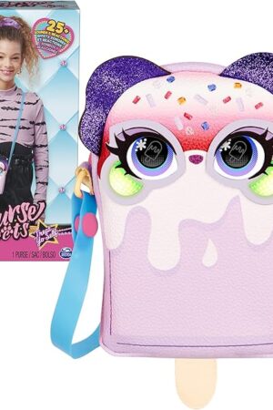 The Purse Pets, Treat Yo Self Pupsicle Interactive Pet Toy & Crossbody Bag with Lights, Over 25 Sounds & Reactions, Kids Toys for Girls