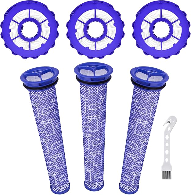 Artraise Filter Kits for Dyson DC40 Filter Replacement,3 pcs HEPA Post-Motor Filter & 3pcs Pre-Motor Filter, Compatible with Dyson DC40 Vacuums Replaces Part # 923587-02 & 922676-01