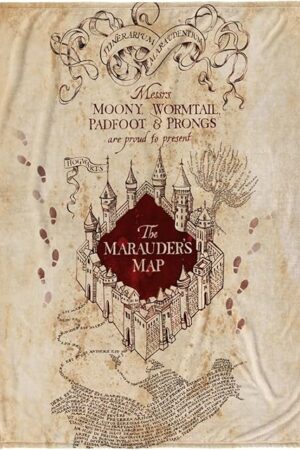 Warner Bros. Harry Potter Marauders Map Throw Blanket 50 x 70 inches Fleece