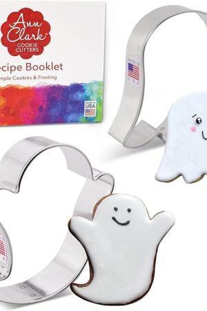 Ann Clark Cookie Cutters Halloween Ghost Cookie Cutters 2-Pc Set Made in USA, 3", 3.5"
