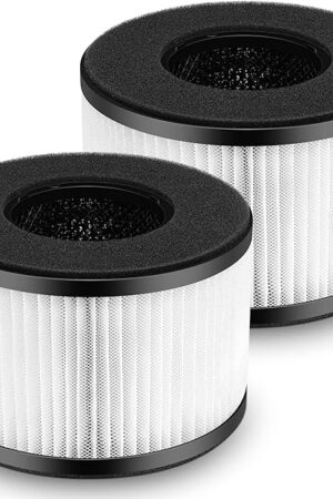 2-Pack BS-03 Replacement Filter Compatibel with PARTU and Slevoo BS-03 Air Purifier Part U & Part X, 3-in-1 Filtration System (Not fit BS-01）