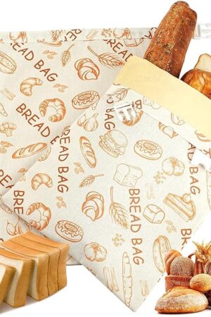 Beeswax Bread Bags Reusable Fresh Food Storage Bag Large Capacity Portable Refrigerable