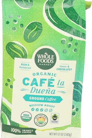 Whole Foods Market, Organic Café la Duena Ground Coffee, Medium Roast, Rich & Balanced, Sweet & Chocolatey, 12 Ounce