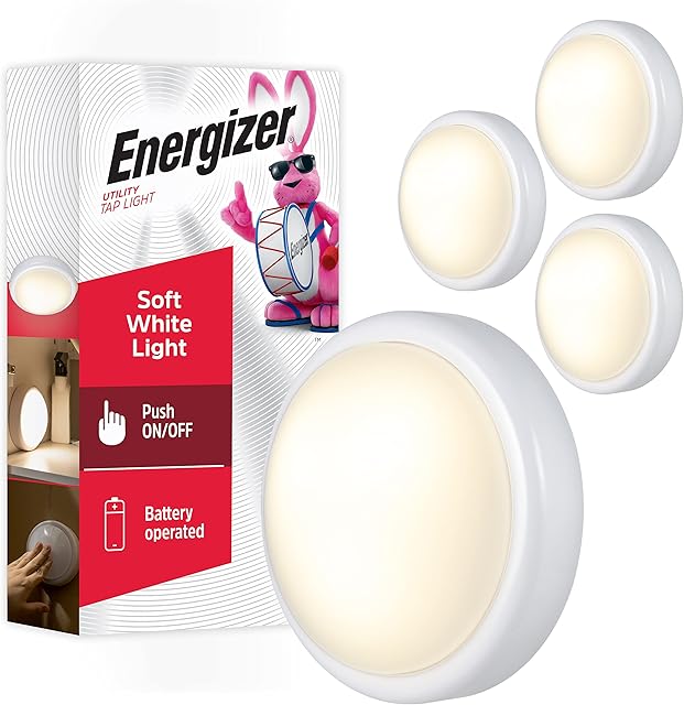 Energizer LED Tap 4 Pack Stick On Lights