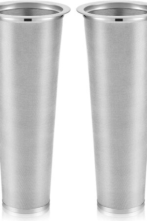 2 Pcs Cold Brew Coffee Filter Stainless Steel Filter Coffee Tea Infuser Strainer Canning Jar Mesh for Wide Mouth Mason Canning Jar, Iced Tea Maker (2 Quart)