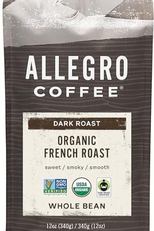 Allegro Coffee Organic French Roast Whole Bean Coffee, 12 oz