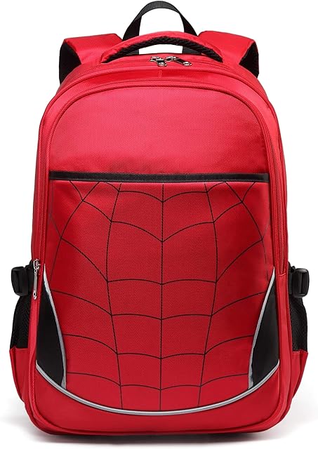 BLUEFAIRY Kids Backpack for Boys 17" Large Campartments Red