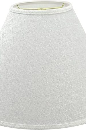 Aspen Creative 32773 Transitional Hardback Empire Shaped Construction Off White, 18" Wide (7" x 18" x 12 1/2") Spider Lamp Shade