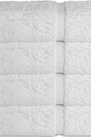 Chakir Turkish Linens 100% Cotton Turkish Towels Bath Towels 4-Piece White
