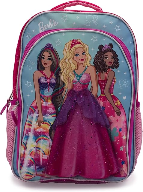 Barbie & Friends Girls 16" 3D Skirt Cosplay Backpack with Metallic Fabric Tiara